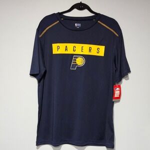 Indiana‎ Pacers NBA Navy Blue Men's T Shirt Short Sleeve Graphic Tee Size Large